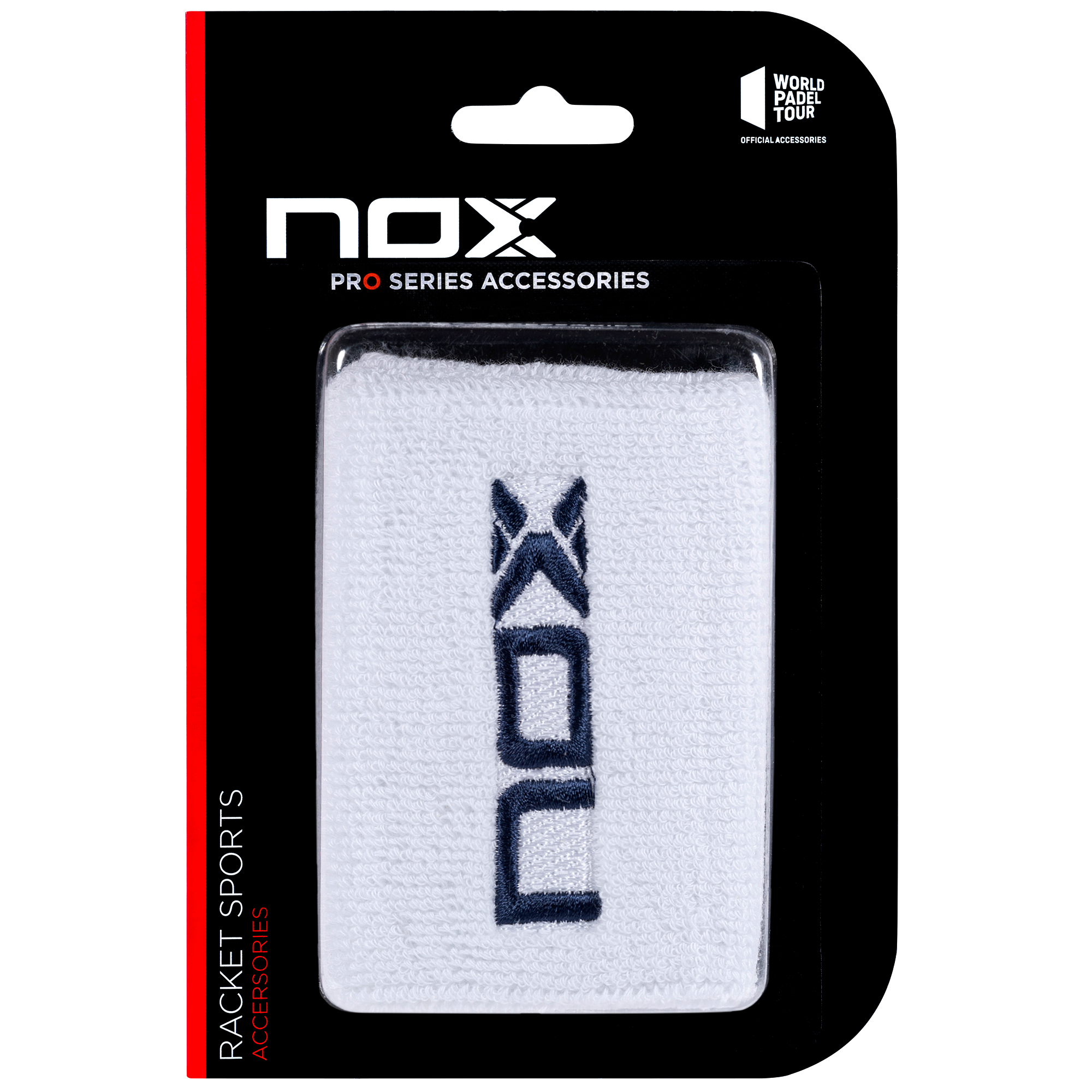 NOX Schweißband weiß/navy 2 Stück