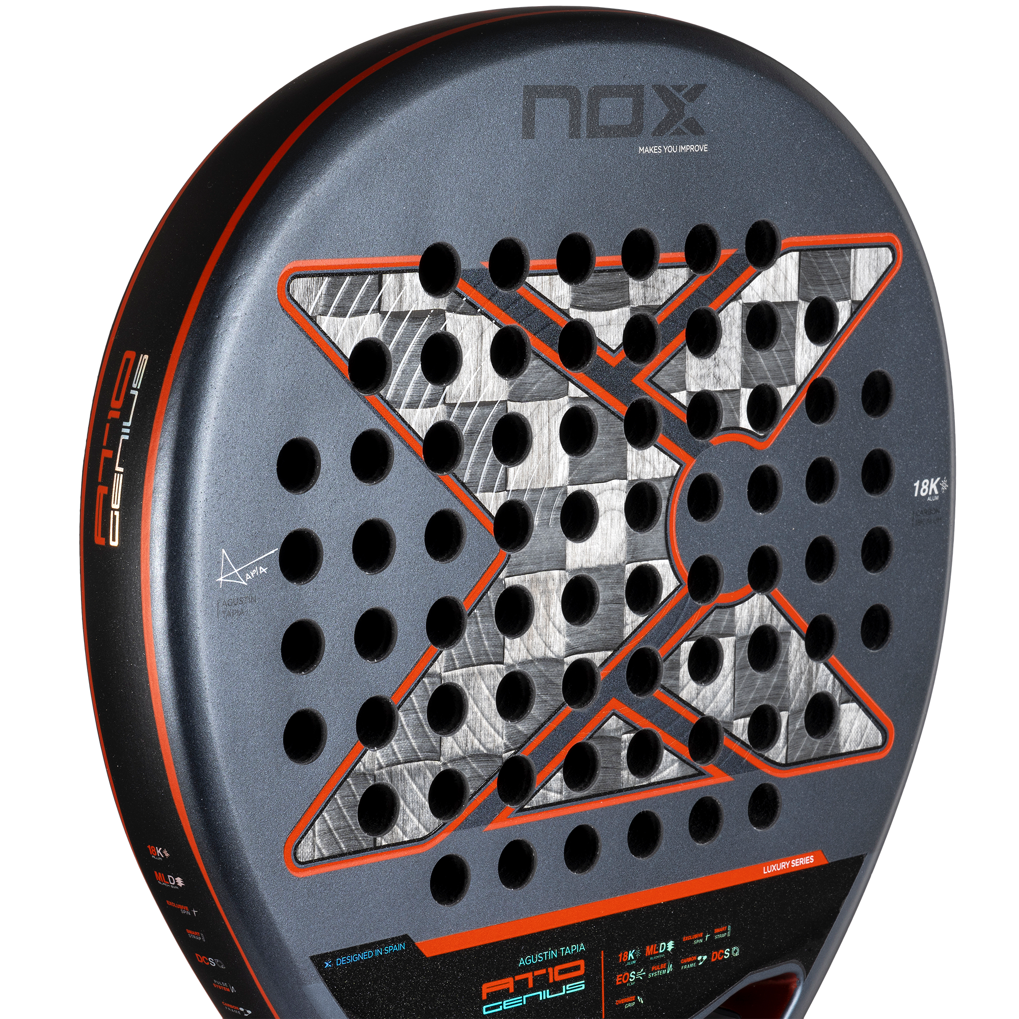 NOX AT10 GENIUS 18K ALUM RACKET BY AGUSTIN TAPIA 2025