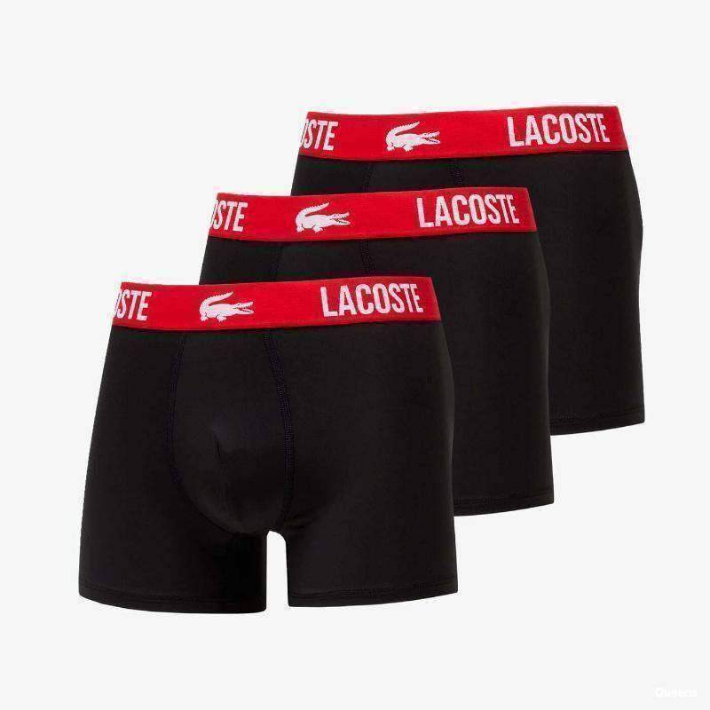 Lacoste Boxershorts Schwarz Rot 3er Pack