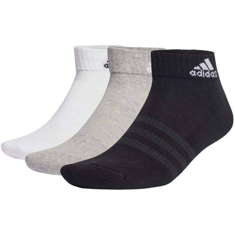 Adidas Gepolsterte Knöchelsocken Weiß Schwarz Grau 6 Paar