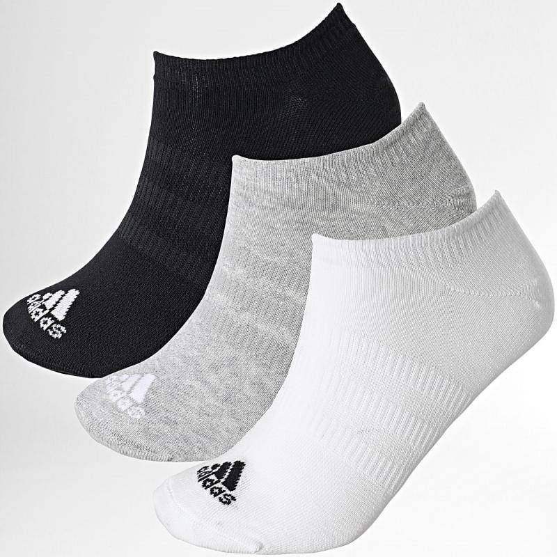 Adidas Piqui Schwarz Weiß Grau Socken 3 Paar