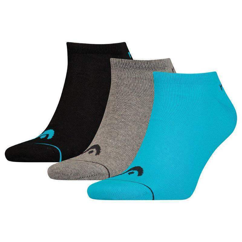 Head Sneaker Socken Blau Grau Schwarz 3 Paar