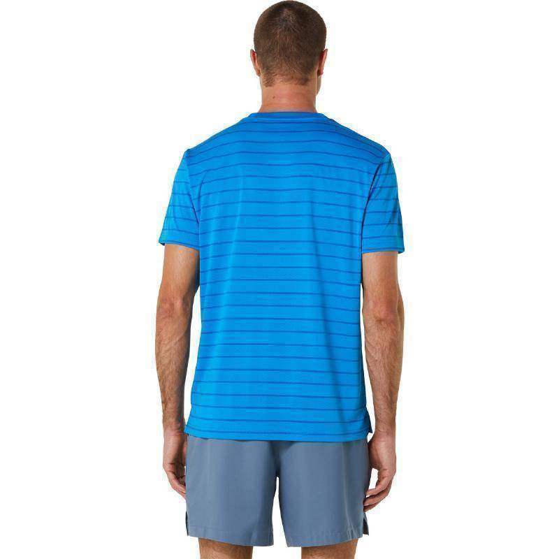 Asics Court Stripes SS T-Shirt Blau