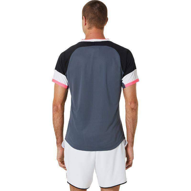 Asics Match SS Top T-Shirt Schwarz Grau