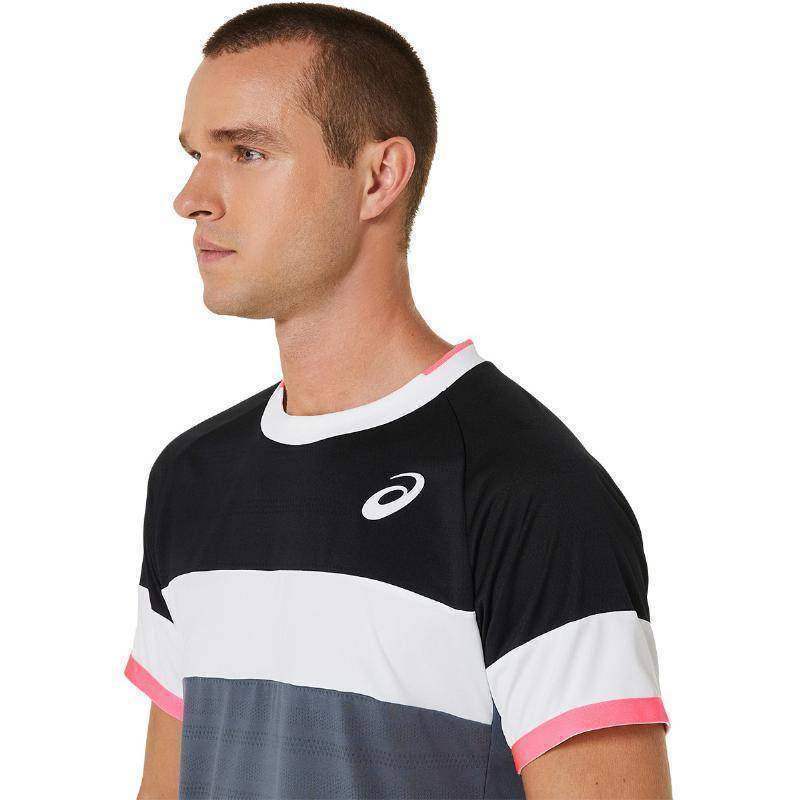 Asics Match SS Top T-Shirt Schwarz Grau