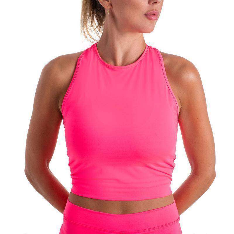 BB Basic Kurzes T-Shirt in Neonrosa