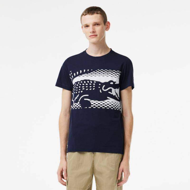 Lacoste Novak Djokovic Marineblaues T-Shirt