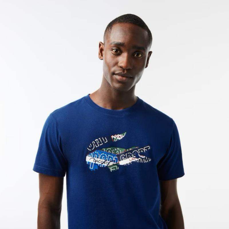 Lacoste Sport T-Shirt Marineblau Punkt