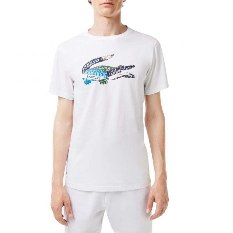 Lacoste Sport T-Shirt Punkt Weiß