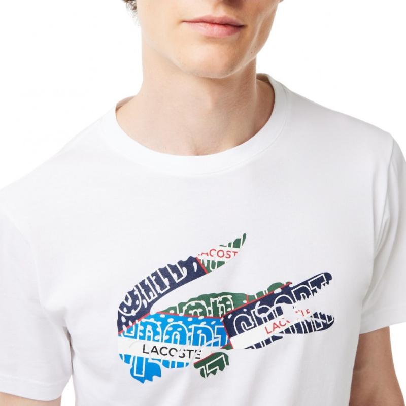 Lacoste Sport T-Shirt Punkt Weiß