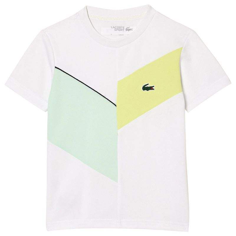 Lacoste Sport Regular Fit T-Shirt ohne Nähte Weiß Grün