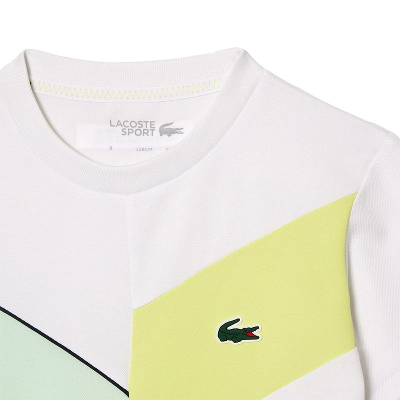 Lacoste Sport Regular Fit T-Shirt ohne Nähte Weiß Grün