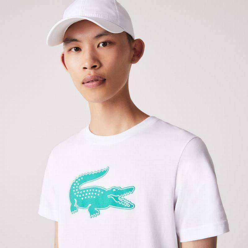 Lacoste Sport Atmungsaktives T-Shirt Weiß