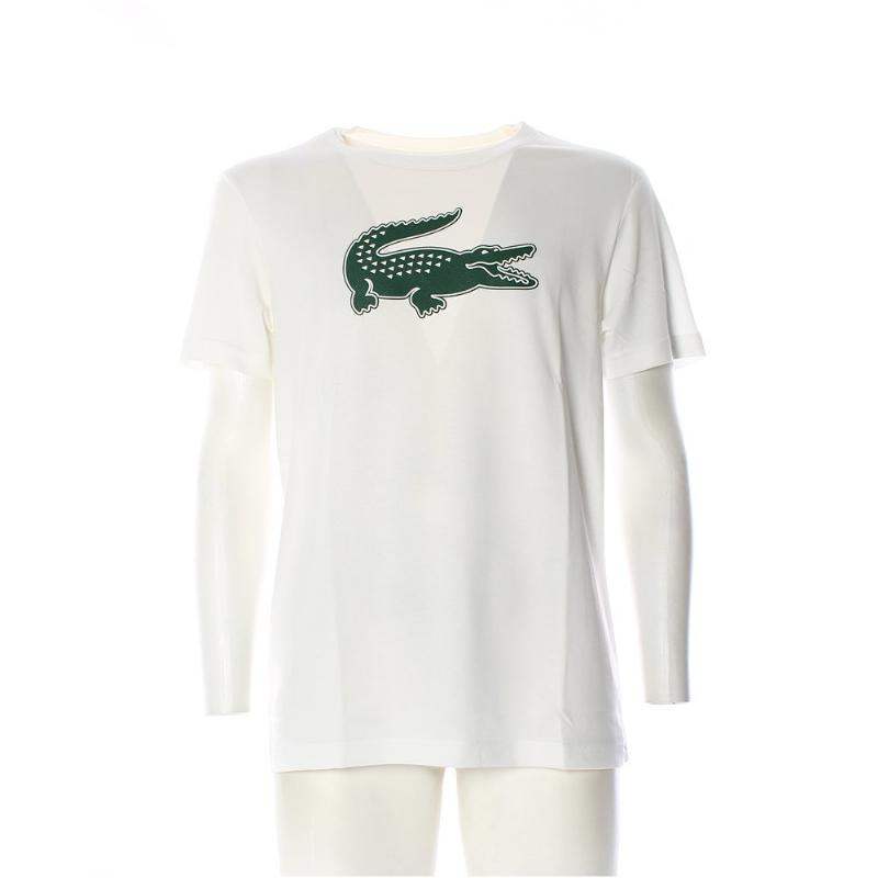 Lacoste Sport Atmungsaktives T-Shirt Weiß Grün