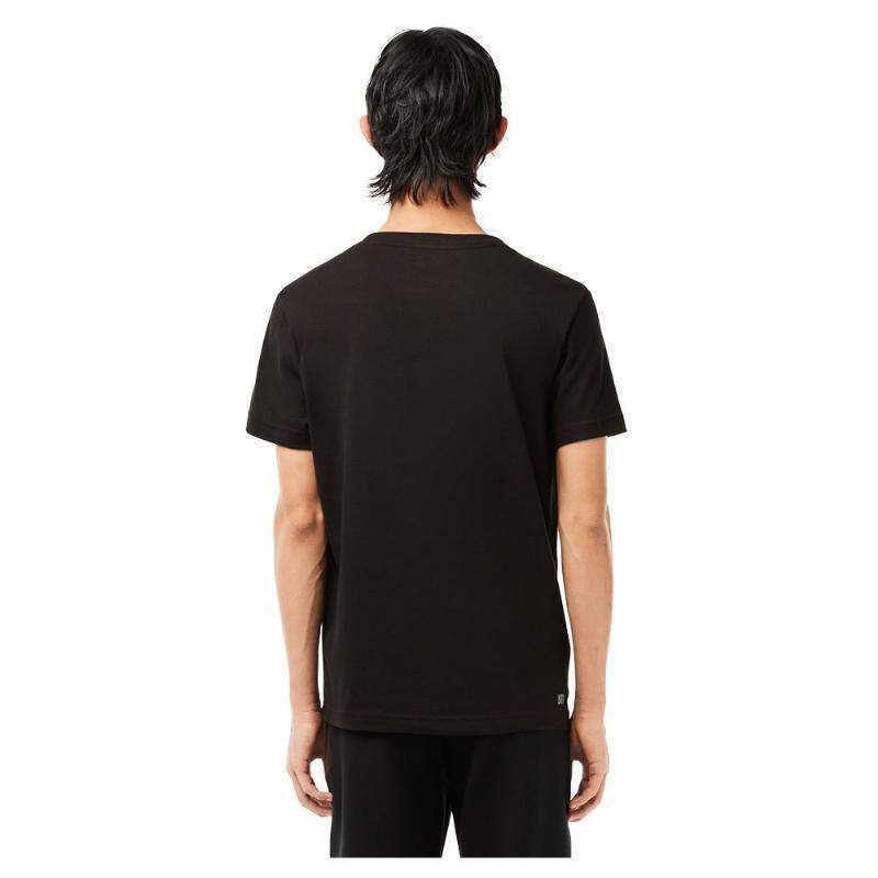 Lacoste Sport Atmungsaktives T-Shirt Schwarz Orange