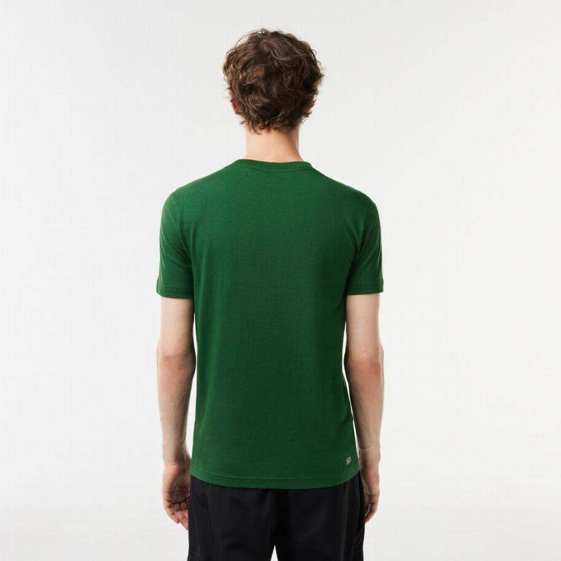 Lacoste Sport Atmungsaktives T-Shirt Grün Weiß