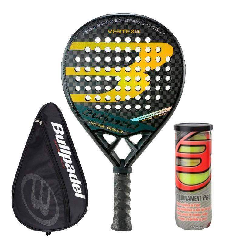 Padelschläger Bullpadel Vertex 03 Control 2023 + Zubehör