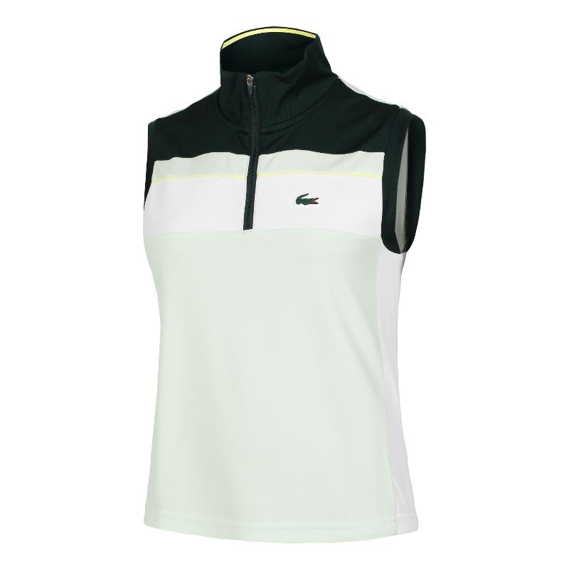 Polo Lacoste Sport Ultra Dry Piqué Grün Weiß Damen