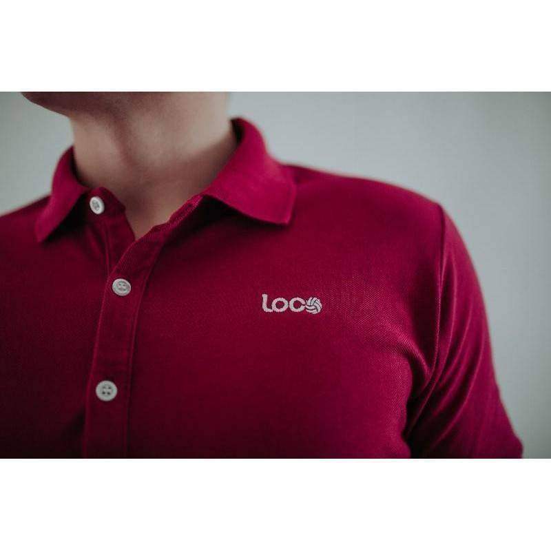 Polo Loco Pique Weinrot