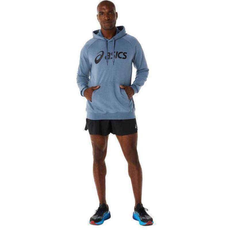 Asics Performance Sweatshirt mit großem Logo in Stahlblau