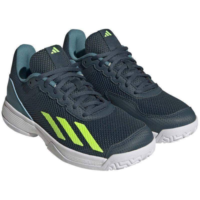 Adidas Courtflash Junior Sportschuhe in Grün Artic Weiß Fluor