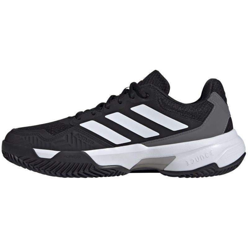 Adidas CourtJam Control Clay Tennisschuhe Schwarz Weiß Grau