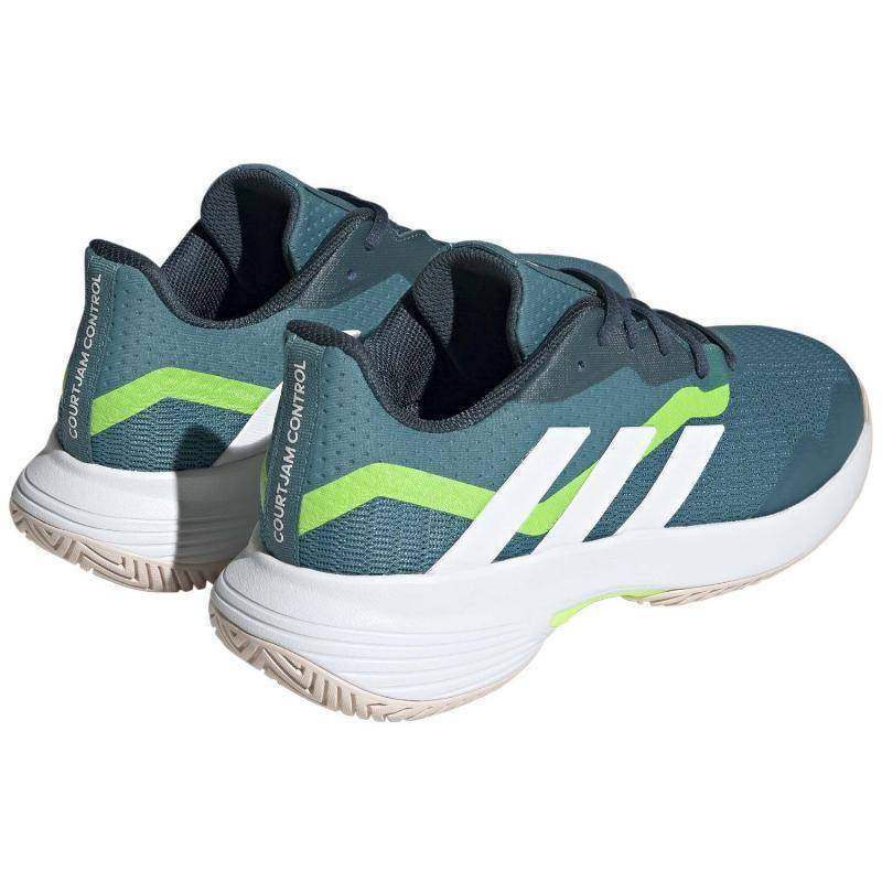 Adidas CourtJam Control Damenschuhe in Grün und Arktisweiß