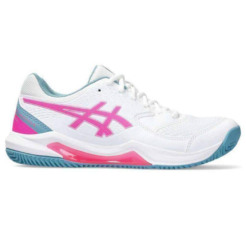 Asics Gel Dedicate 8 Padel Damenschuhe Weiß Rosa Neon