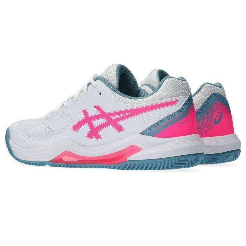 Asics Gel Dedicate 8 Padel Damenschuhe Weiß Rosa Neon