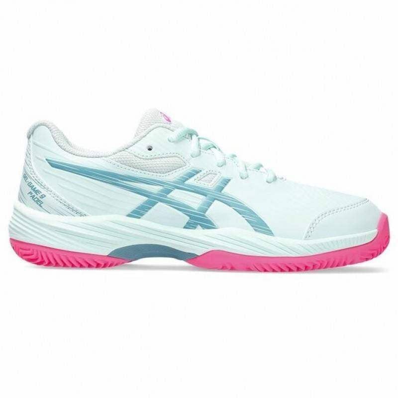 Asics Gel Game Padel 9 Junior Sportschuhe Minze Grau Blau