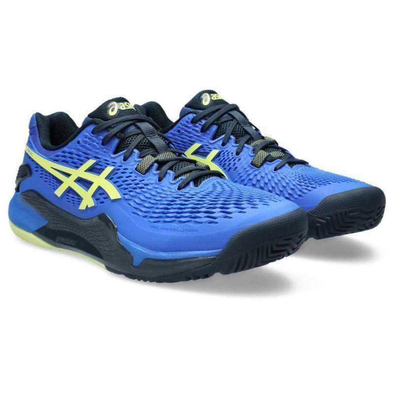 Asics Gel Resolution 9 Blau Gelb Turnschuhe