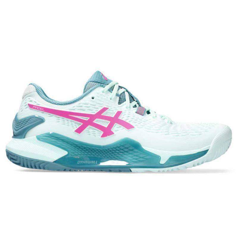 Asics Gel Resolution 9 Clay Damen Tennisschuhe in Minze Rosa Neonfarben