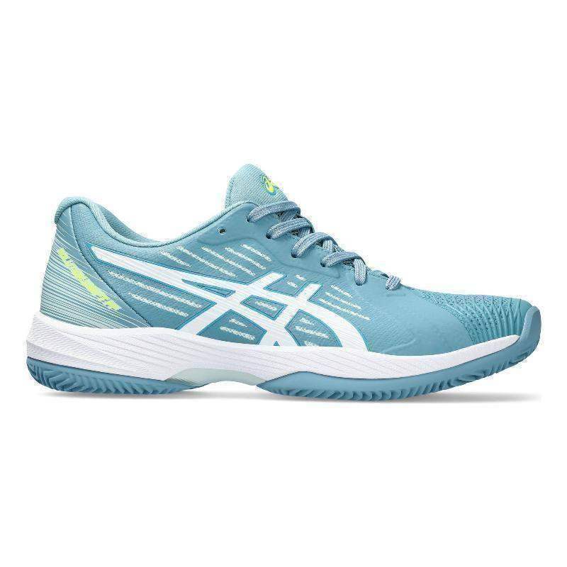 Asics Solution Swift FF Clay Damen Tennisschuhe Grau Blau Weiß