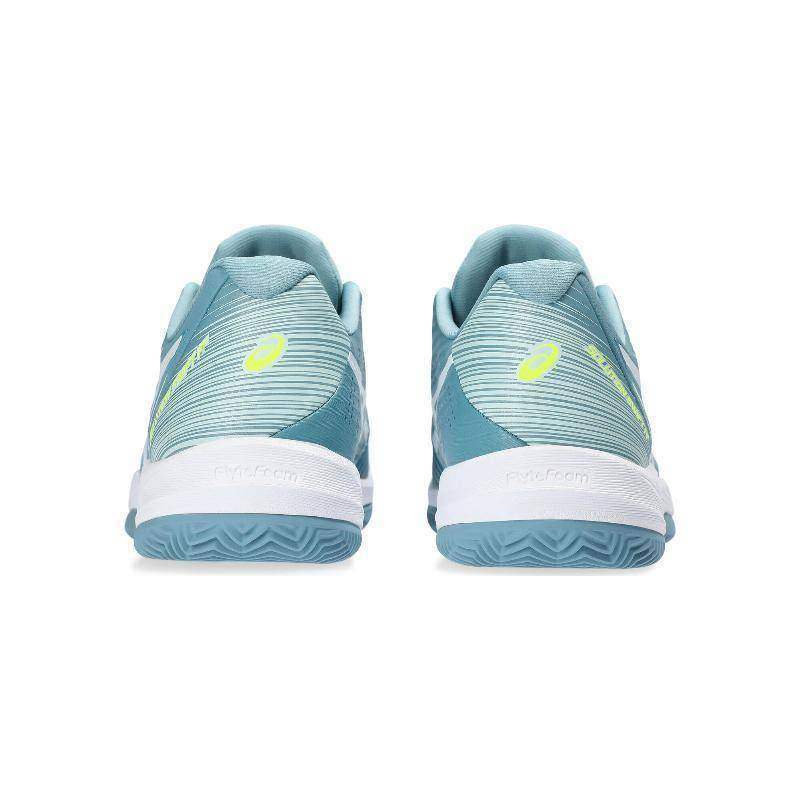 Asics Solution Swift FF Clay Damen Tennisschuhe Grau Blau Weiß