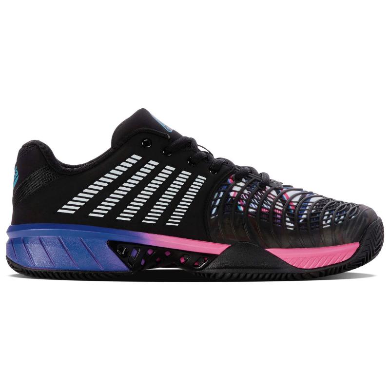 Kswiss Express Light 3 HB Padel Turnschuhe Schwarz Blau Neon Rosa