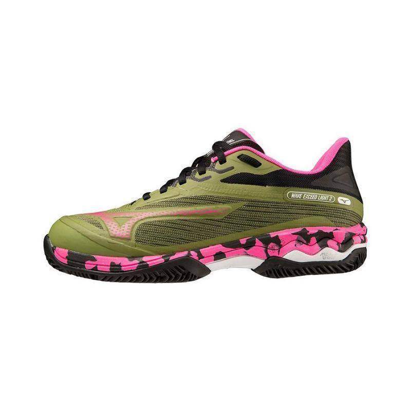 Mizuno Wave Exceed Light 2 Damenschuhe in Grün und Fuchsia