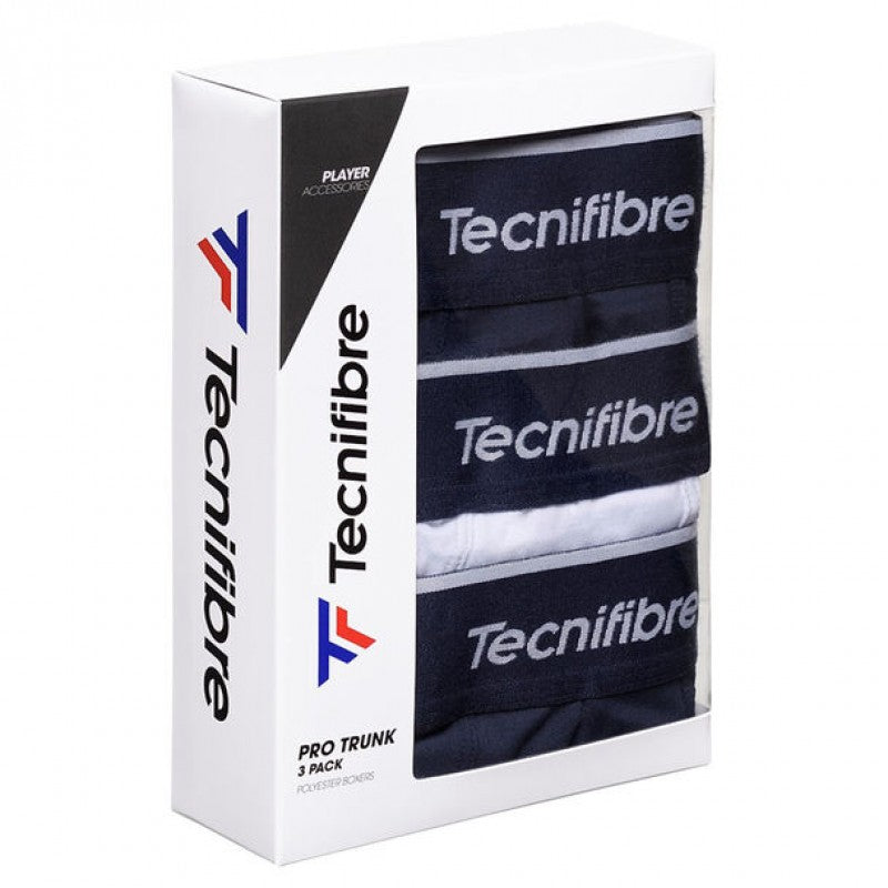 Tecnifibre Boxershorts Weiß Marine 3 Stück