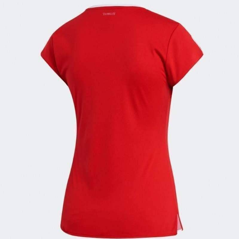 Adidas Club 3-Streifen Damen T-Shirt Rot