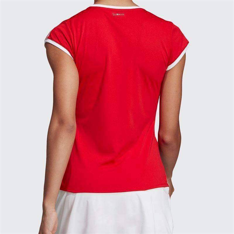 Adidas Club 3-Streifen Damen T-Shirt Rot