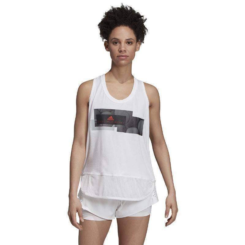 Adidas Stella McCartney GFX Baumwoll-T-Shirt Weiß