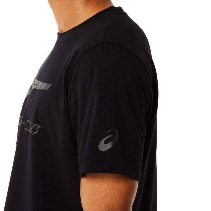 Asics Tiger Performance Baumwollshirt Schwarz Grau Graphit