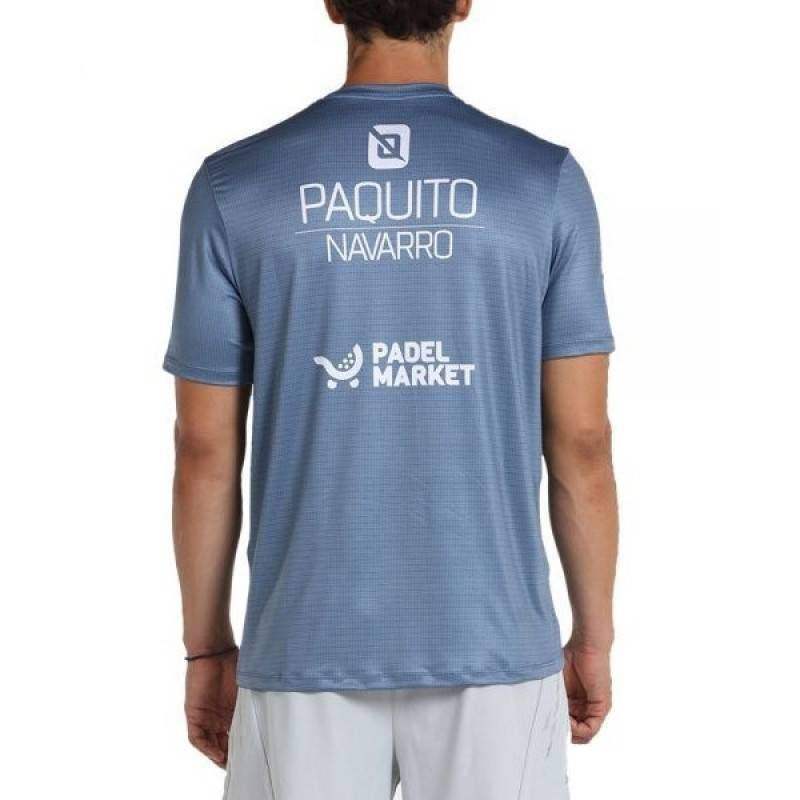 Bullpadel T-Shirt Paquito Navarro WPT Blick Blaue Schatten Junior