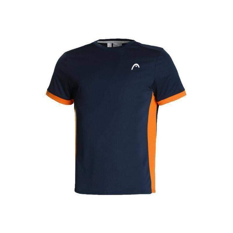 Head Slice T-Shirt Dunkelblau Orange