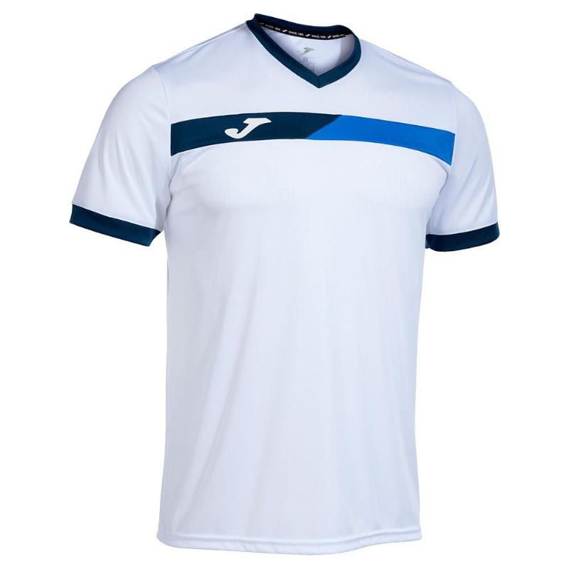 Joma Court T-Shirt Weiß Royal Marineblau