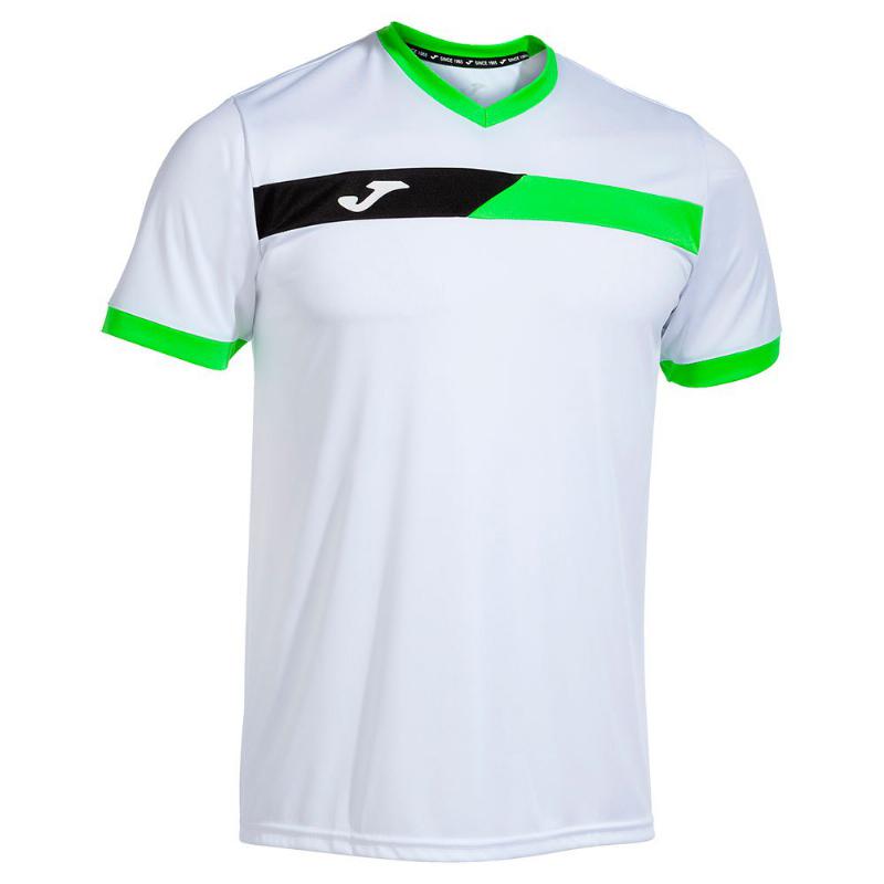 Joma Court T-Shirt Weiß Grün Fluor Schwarz