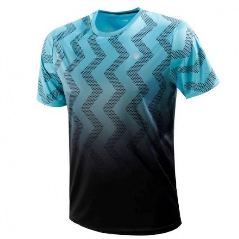 Kswiss Hypercourt Print Crew T-Shirt Blau