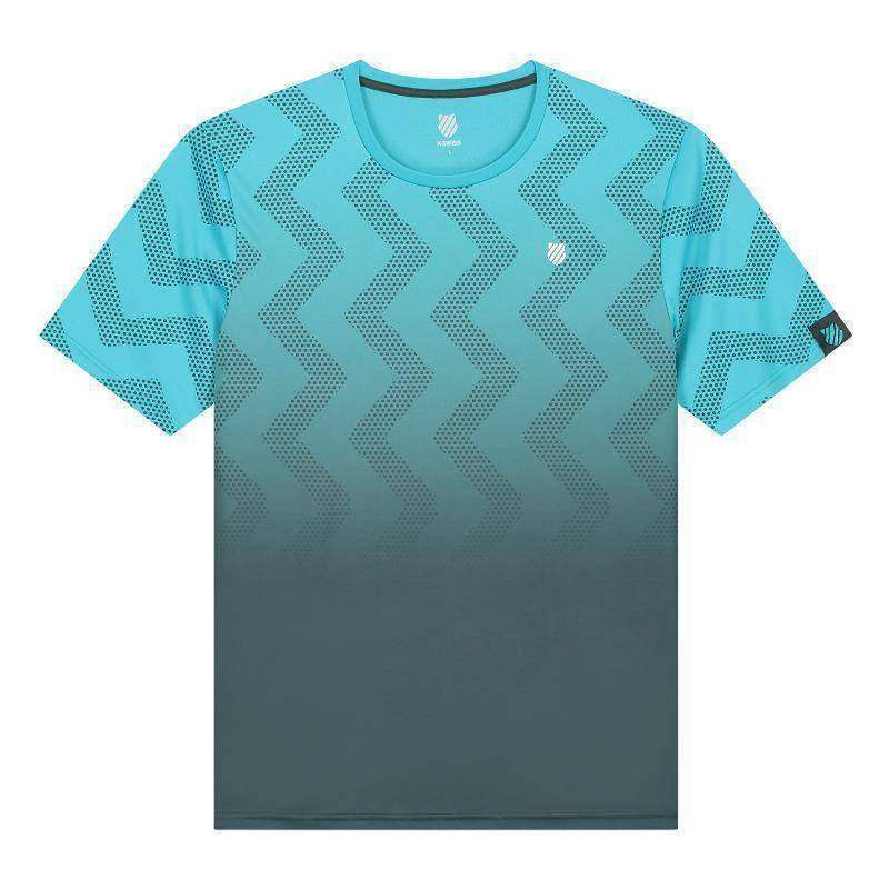 Kswiss Hypercourt Print Crew T-Shirt Blau