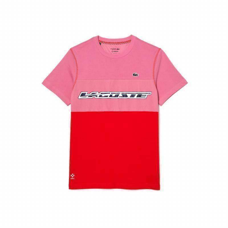 Lacoste Sport Medvedev T-Shirt Rosa Rot