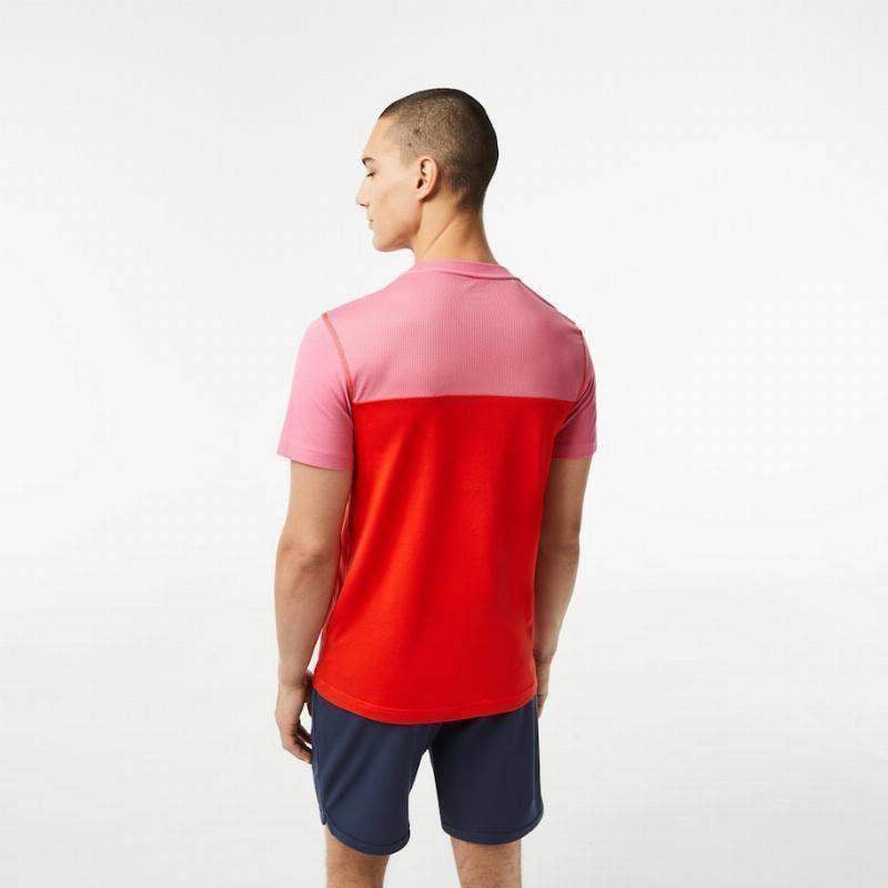 Lacoste Sport Medvedev T-Shirt Rosa Rot