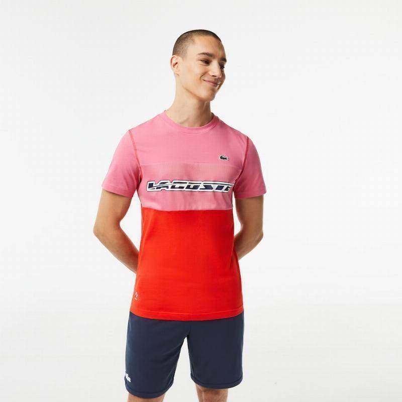 Lacoste Sport Medvedev T-Shirt Rosa Rot